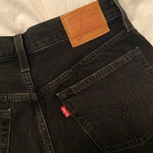 Black Levi 501 Denim Shorts